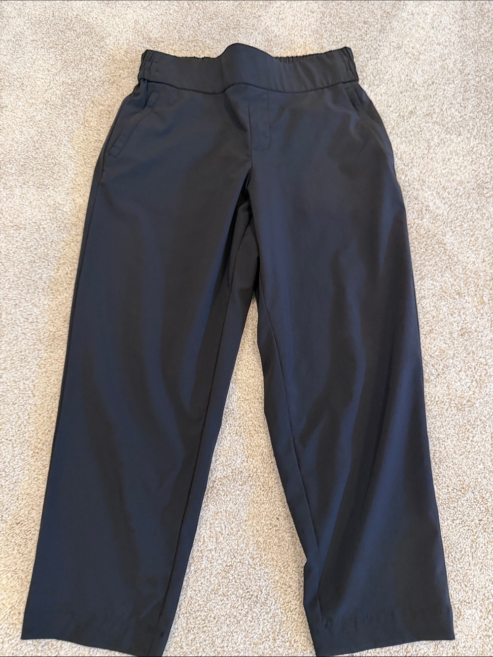Lou & Grey Black Elastic-Waist Pants - Size MP
